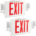 Exit Sign with Emergency Light, Battery Backup, 2 Pack
