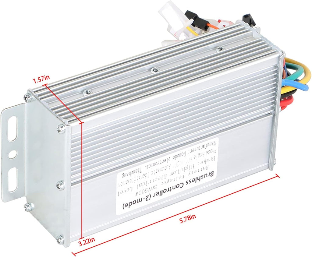 Brushless Motor Speed Controller 36V 500W Scooter Square Wave Controller DC Replacement for E-Bike Scooter Motor