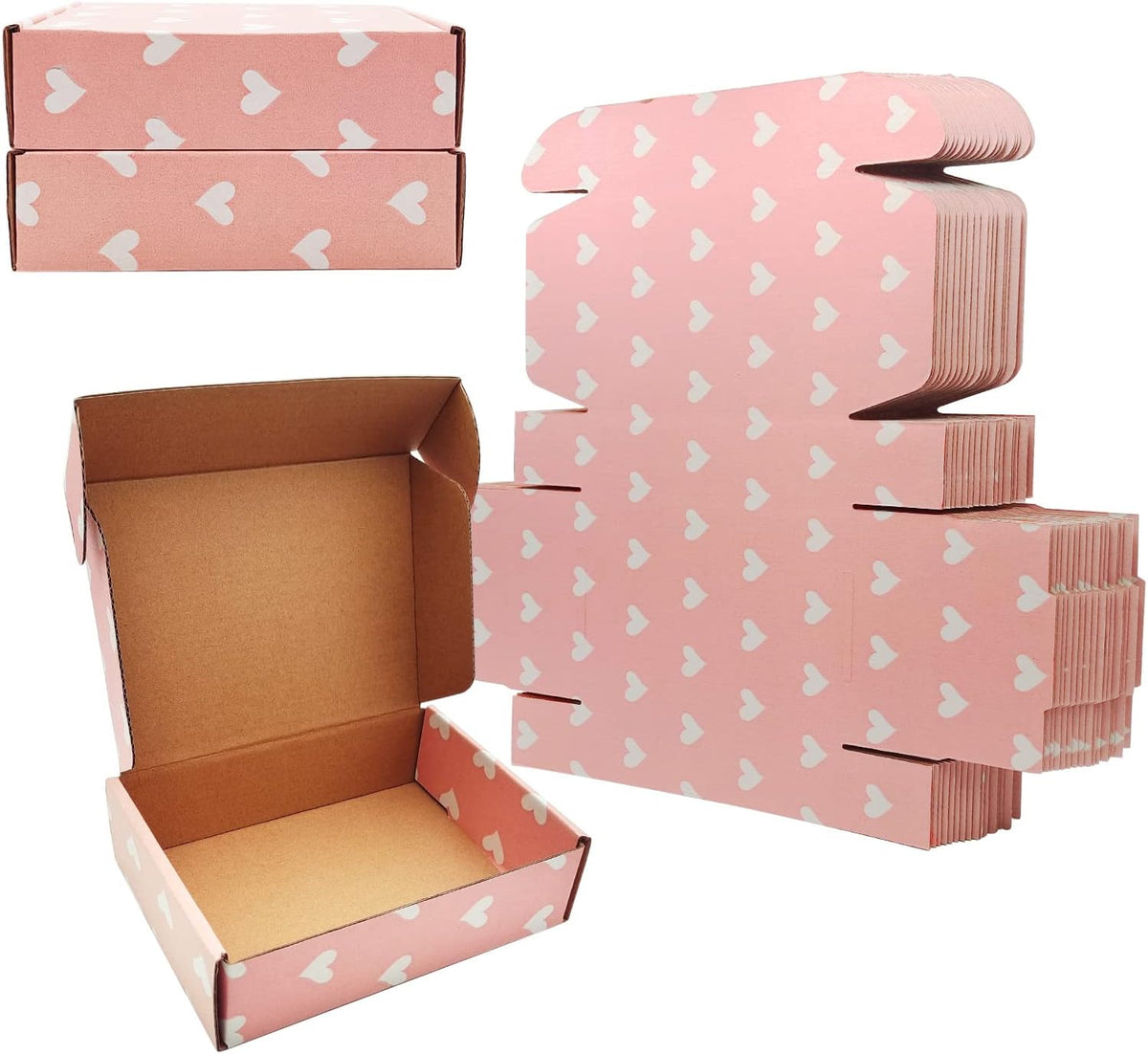 Green Recyclable Cardboard Small Gift Mailer Boxes for Shipping Packaging Craft Mother's Day Gifts Giving Products