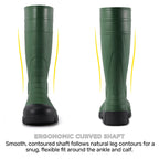Men's Steel Toe Rain Boots, Waterproof Knee High Work Boots