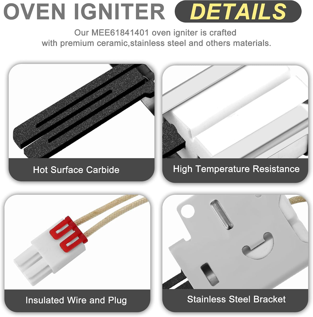 【Upgraded】MEE61841403 MEE61841401 Gas Oven Igniter for LG Gas Ranges