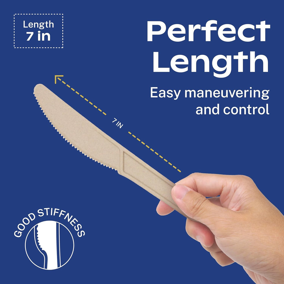 Light Brown Compostable Heavy Duty Silverware Set 340 Pieces Bulk