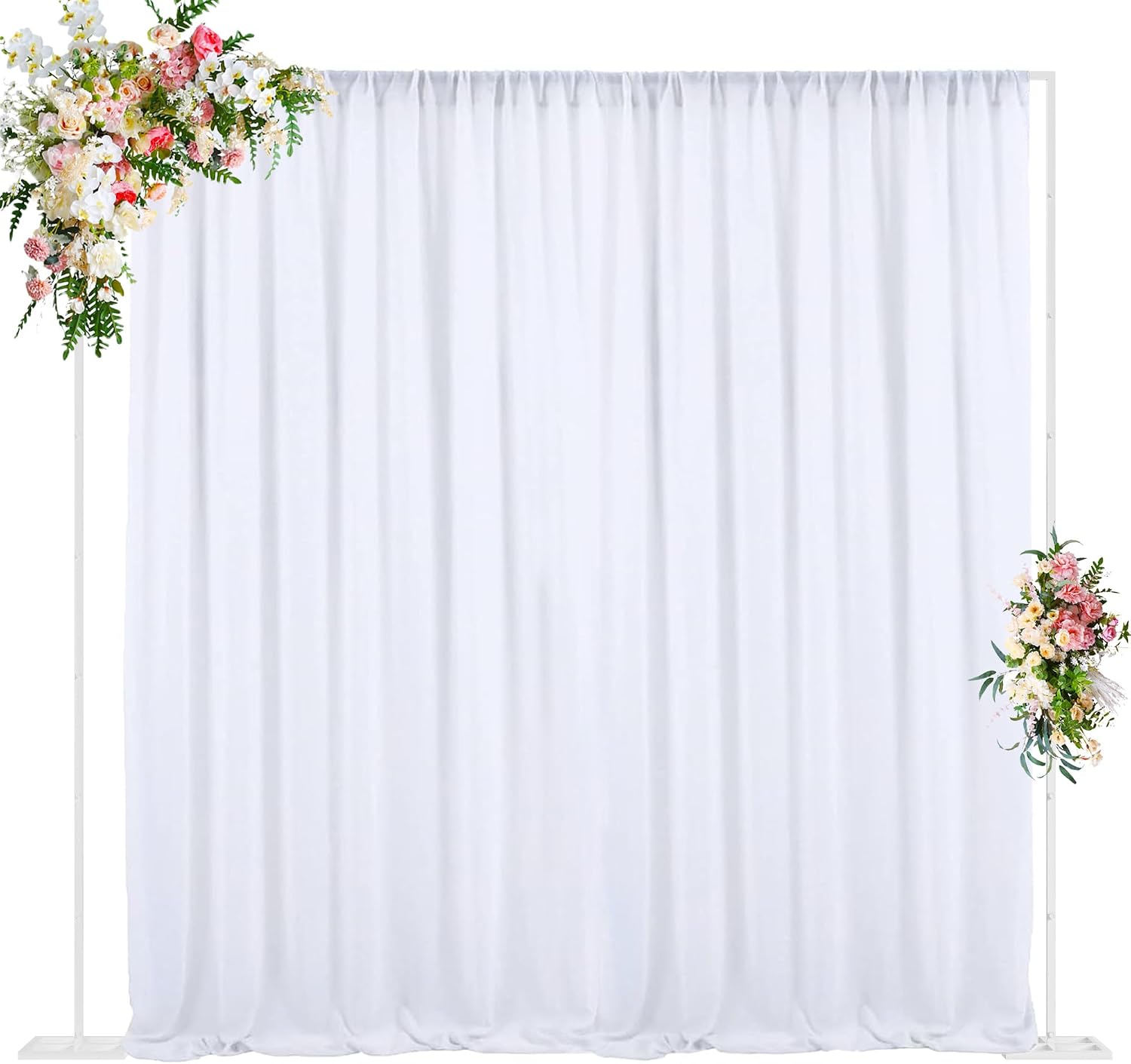 10x10FT Backdrop Stand Heavy Duty Pipe and Drape Kit White