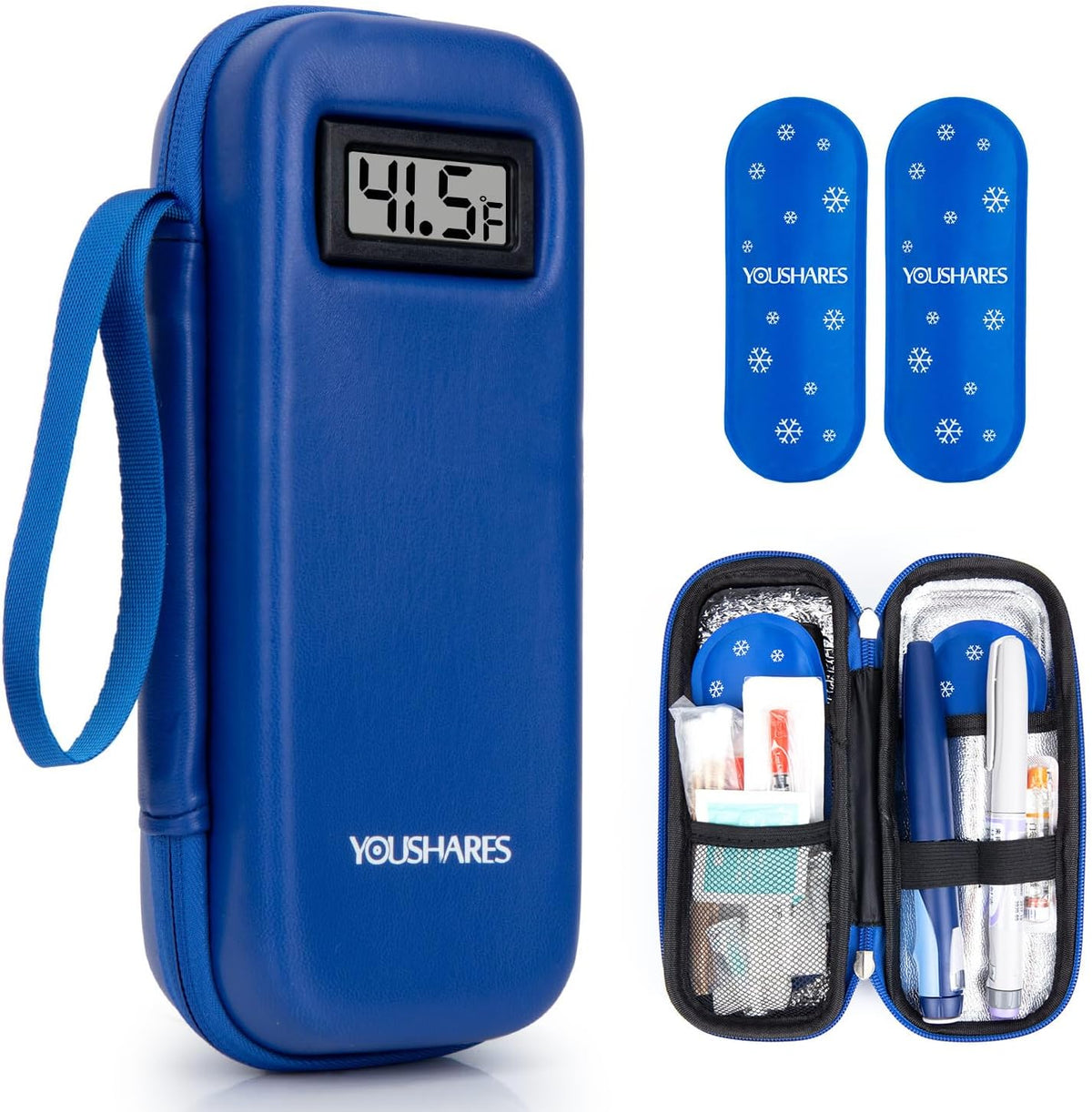 Insulin Cooler Travel Case, Peptide Travel Case with Temp Display
