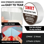 Reflective Tape 2 Inch x 30 Feet DOT-C2 Shining Star Fade Resistant White Reflective Tape Outdoor Waterproof Strong