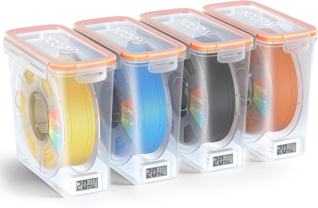 Pro Filament Storage Box with Temperature & Humidity Monitor, Airtight Filament Storage Container with Desiccant for