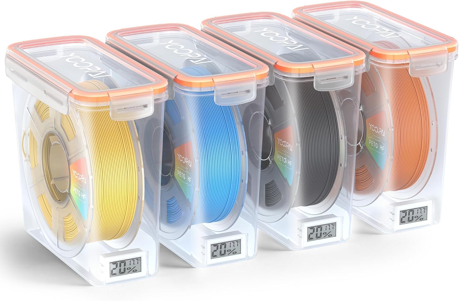 Pro Filament Storage Box with Temperature & Humidity Monitor, Airtight Filament Storage Container with Desiccant for