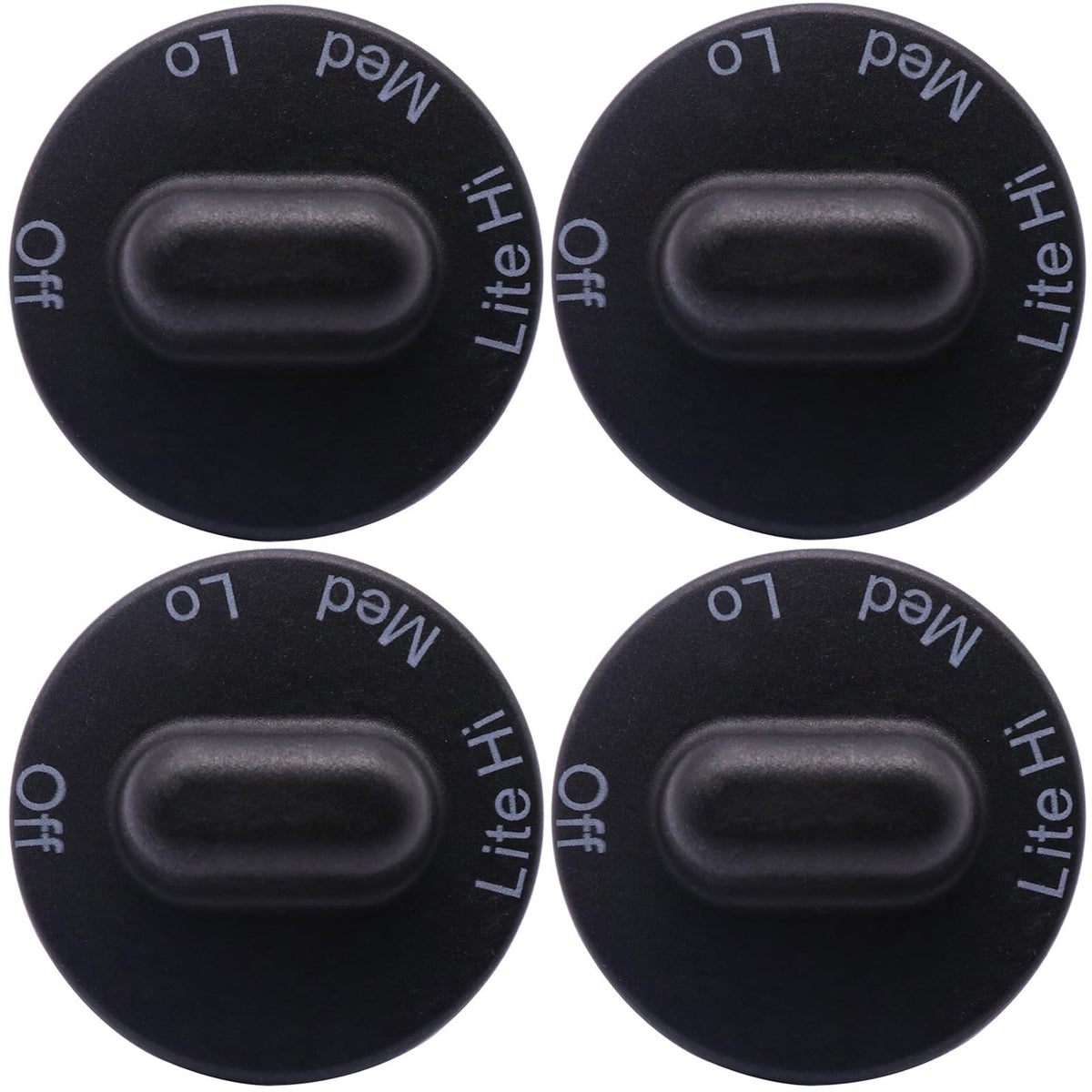 4 Pack 71001641 Range Burner Control Knobs Compatible with Jenn-Air Stoves