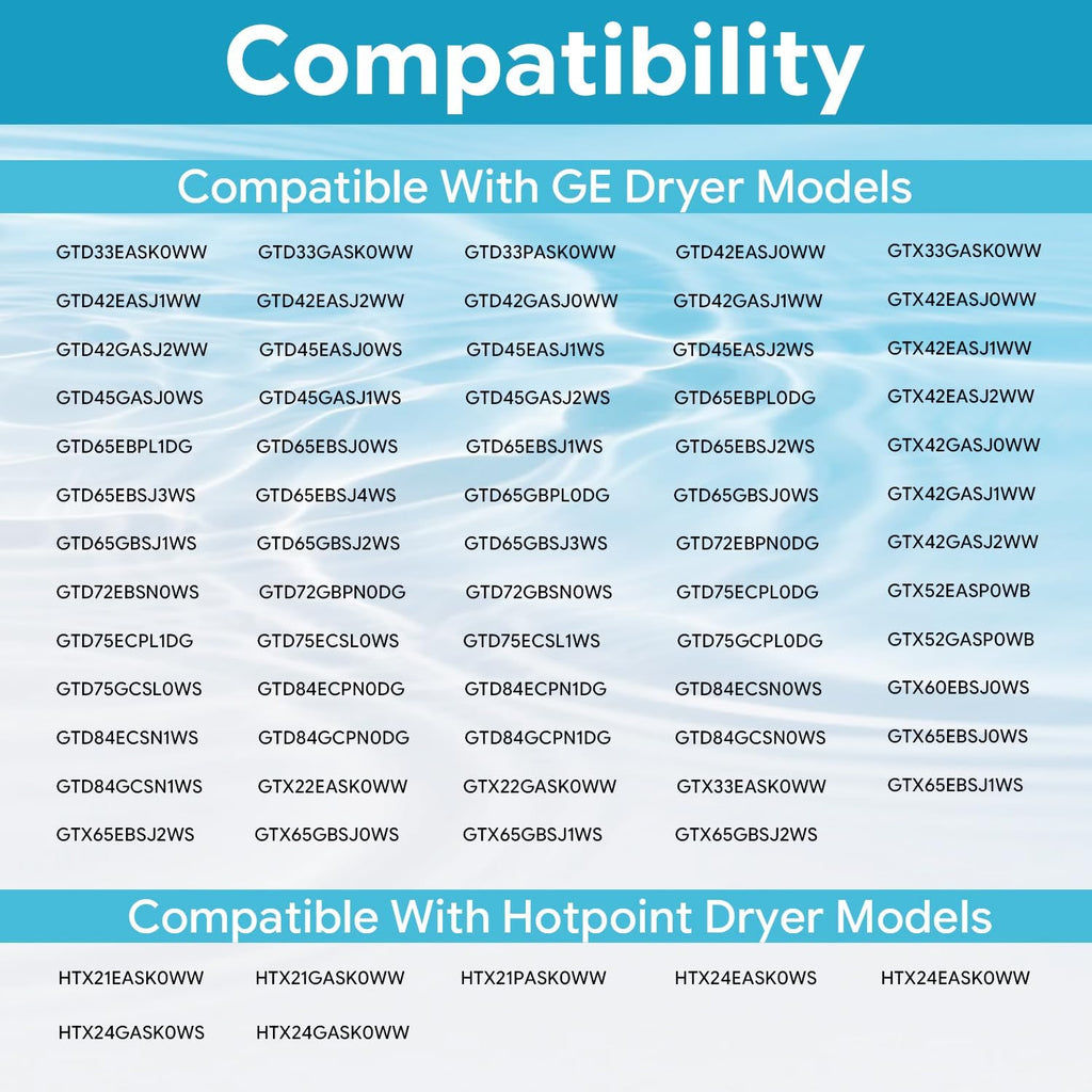 Dryer Lint Filter Screen Compatible with GE GTD72EBSN0WS