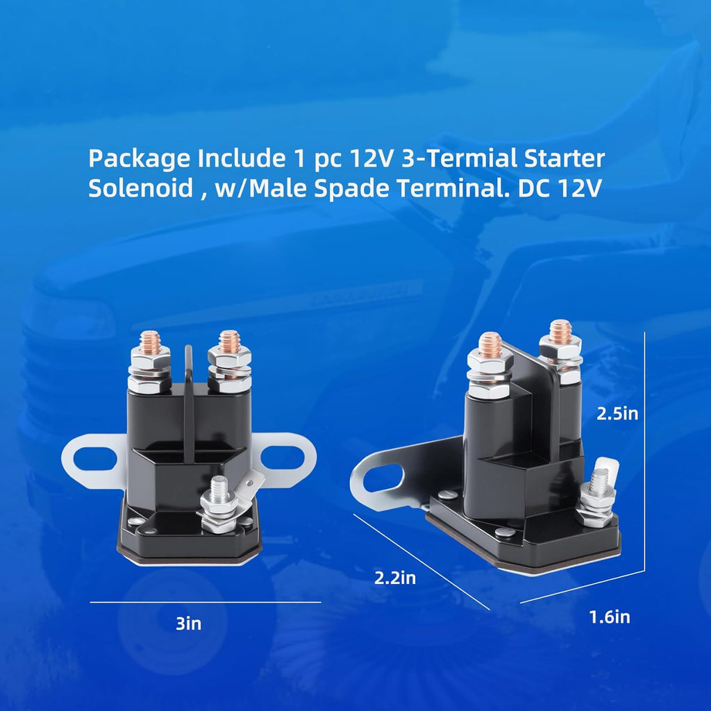 030817 832-1211-210 8321211210 Lawn Mower Starter Solenoid Compatible for Trombetta Hustler Zero Turn Lawn Mower