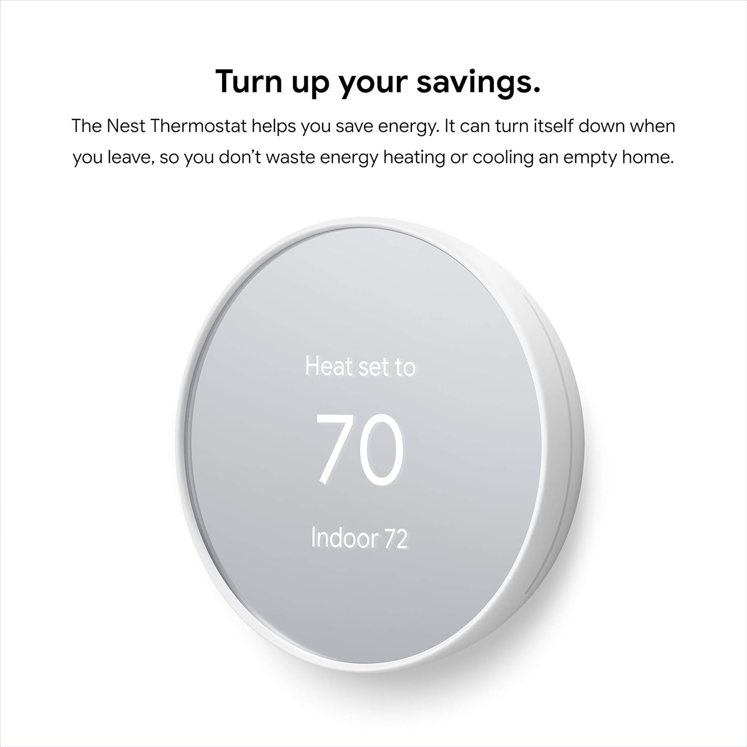 Nest Thermostat - Smart Thermostat for Home - Programmable Wifi Thermostat - Snow (Renewed)