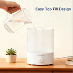 2 pack 3.5L Ultrasonic Cool Mist Humidifier – Top-Fill, Essential Oil Diffuser, Quiet Operation, Night Light, Auto