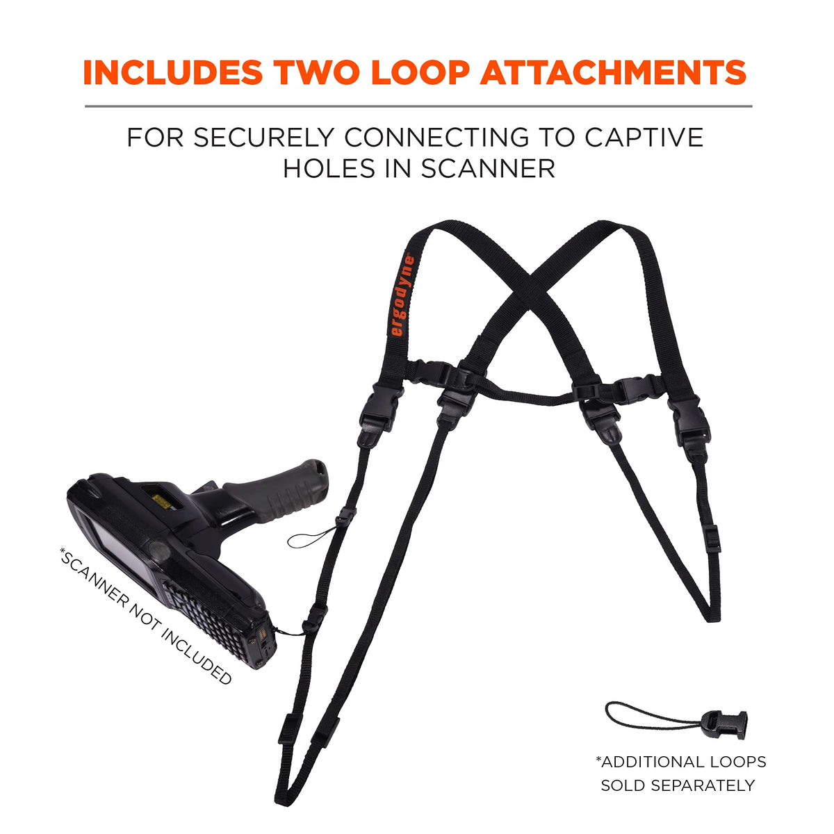 Squids 3132 Barcode Scanner Harness, Large , Black