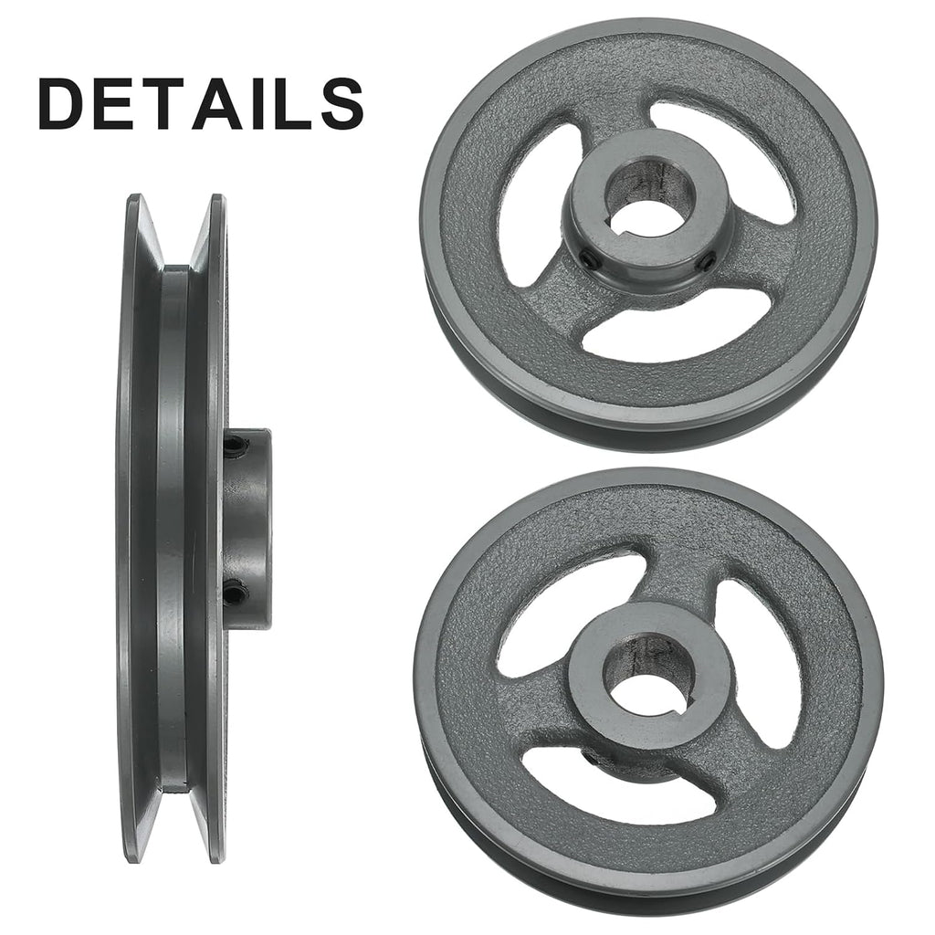 uxcell AK49-1 V-Belt Sheave 1" Bore, 4.75" OD, Single Groove Web Sheave