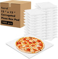 12 x 12 in Corrugated Pizza Pads, White Pizza Box Liners, 200ct