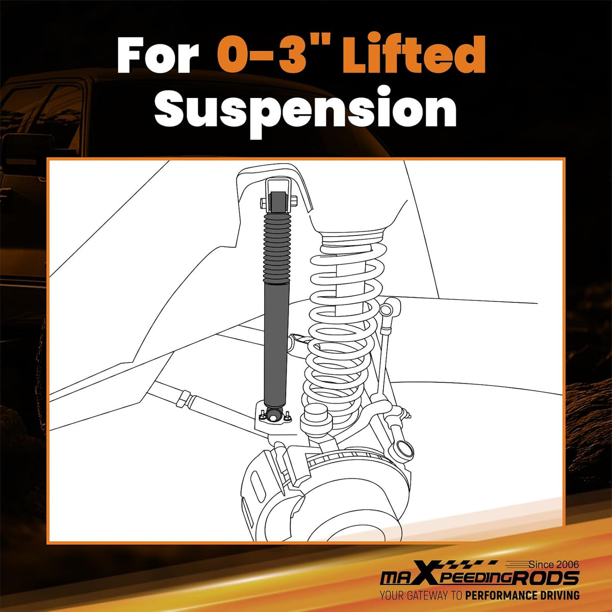 maXpeedingrods 0-3" Rear Shocks for Ram 1500 2WD 4WD 2019-2023