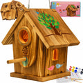 Bird House Kit for Kids & Adults, DIY Cedar Birdhouse with Paint