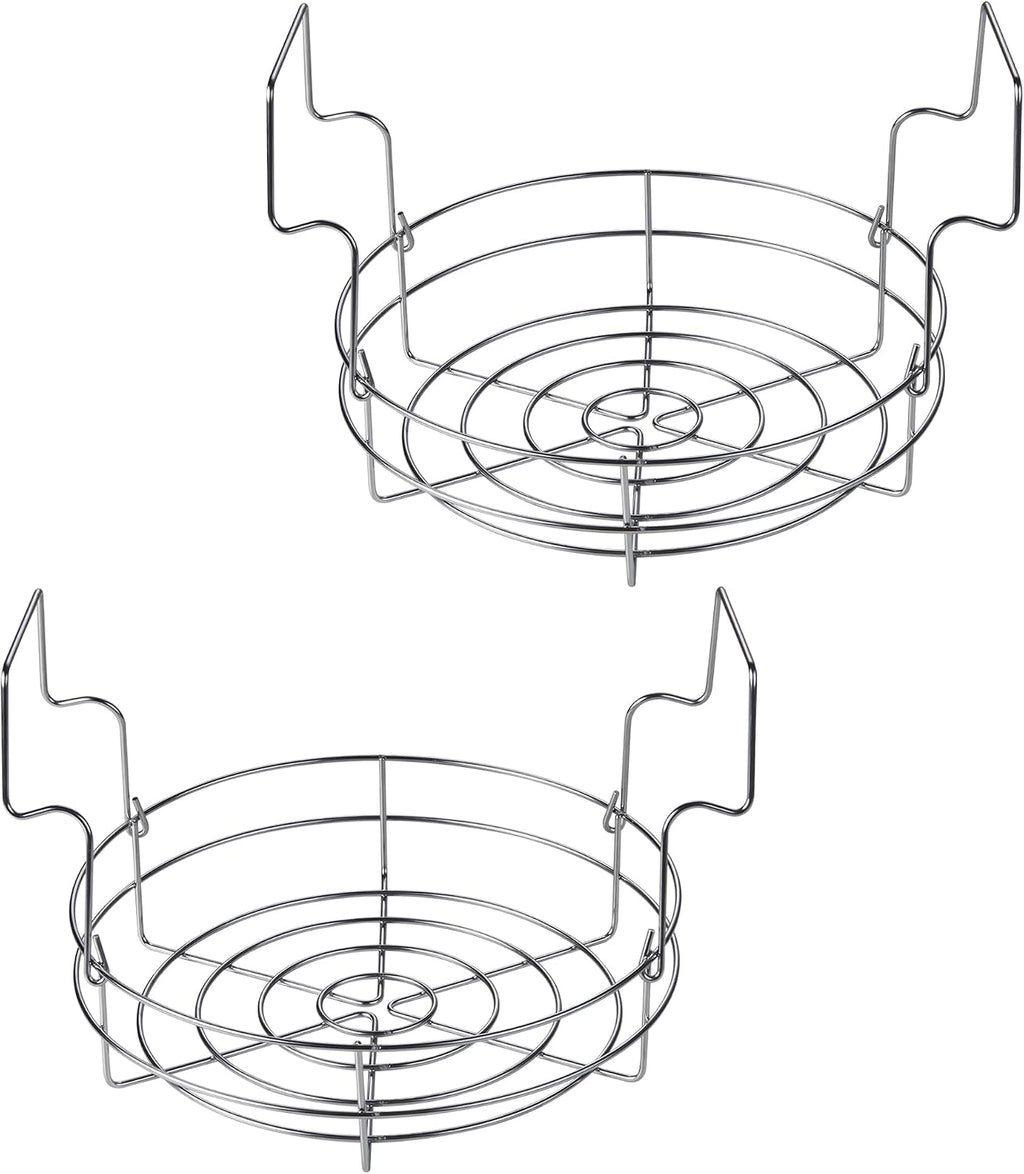 12-inch Canning Rack, 2 Pack, Stainless Steel Steamer Jar Rack Kit for Regular Wide Mouth Mason Ball Jars, Holds 8