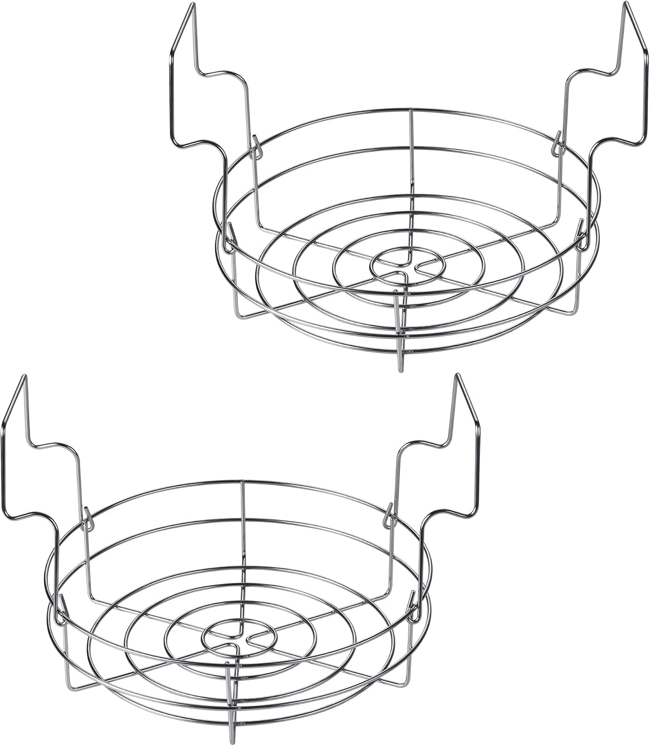 12-inch Canning Rack, 2 Pack, Stainless Steel Steamer Jar Rack Kit for Regular Wide Mouth Mason Ball Jars, Holds 8
