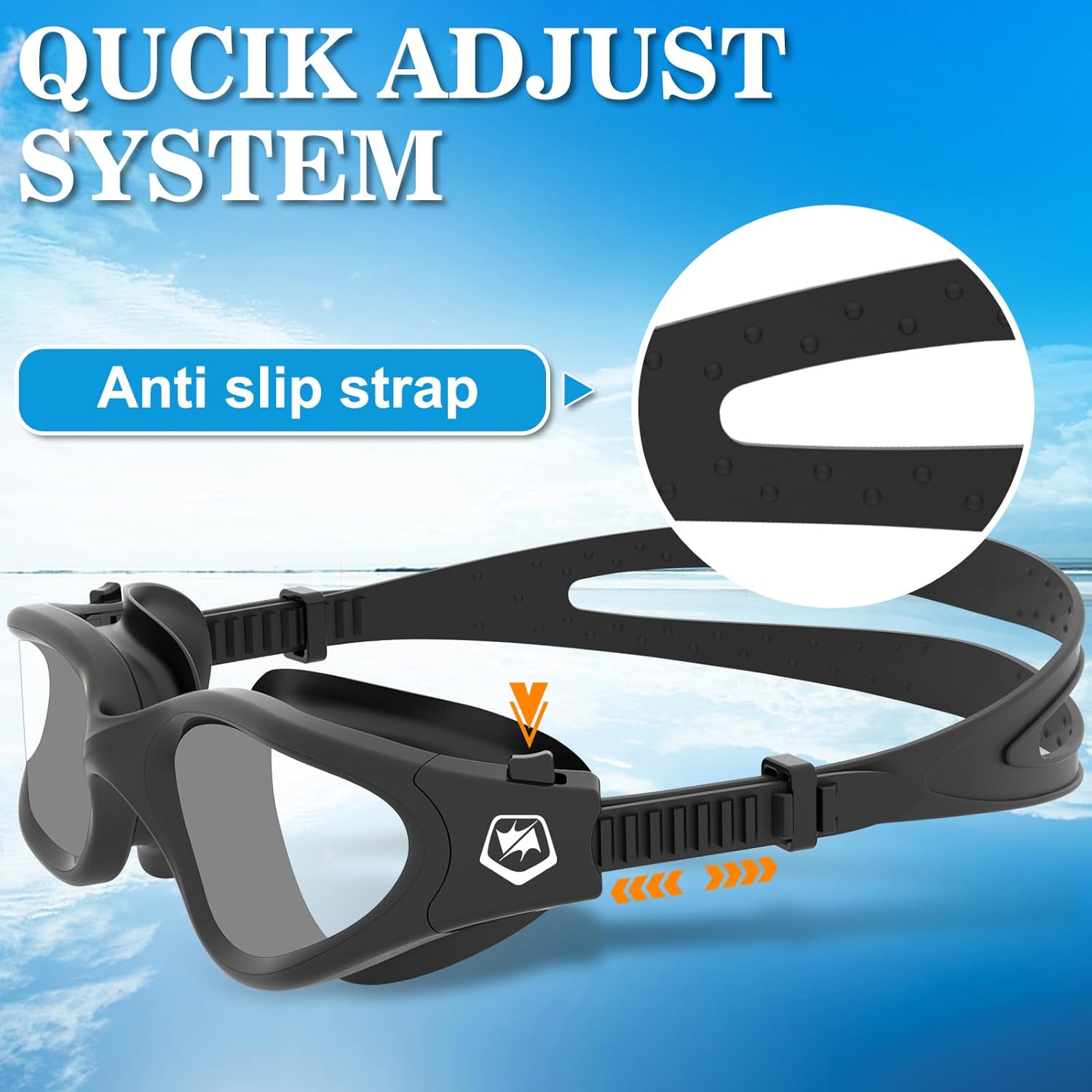Swimming Goggles Swim Pool Goggles Anti Fog Anti UV No Leakage Clear Vision for Men Women Adults Teenagers