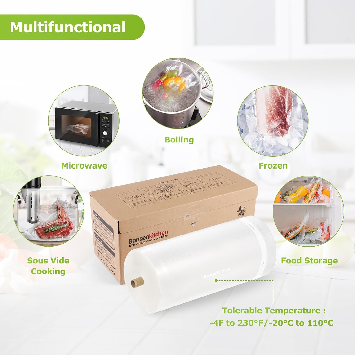 11"x150' Vacuum Sealer Bags with Cutter for Food Storage