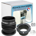 JPFLAEYX Round to Oval Adapter Magnetic Connect for Recessed Dryer Vent Box