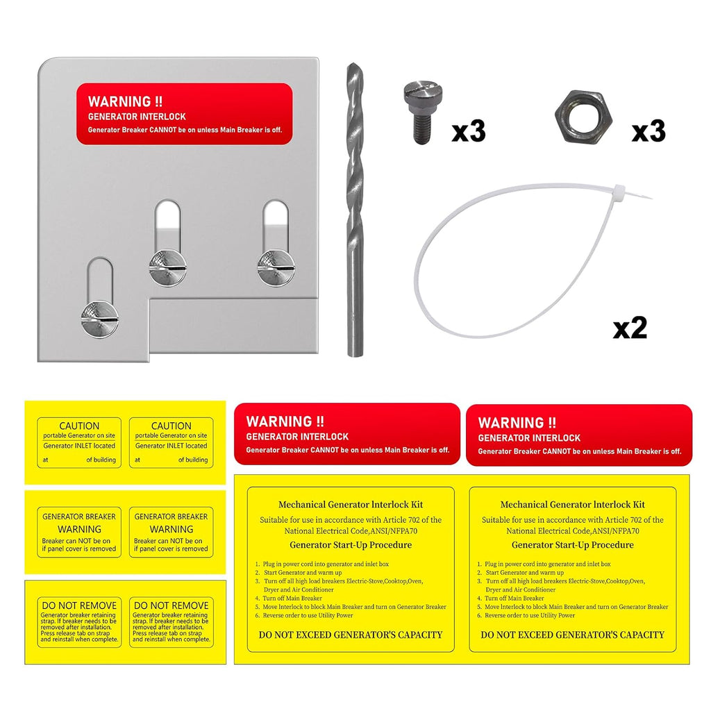 Generator Interlock Kit Compatible with Square D QO