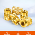 M4 Threaded Inserts, M4 x 8mm x 6mm Metric knurled Nuts, 100 PCS