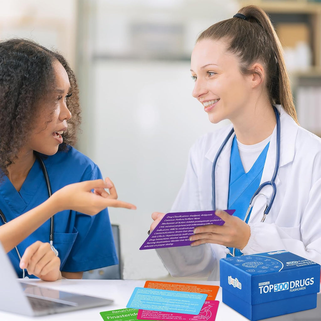 Top 300 Drugs Flashcards Pharmacology Flash Cards Nursing School Essentials with Drug Names Test Questions Dosage