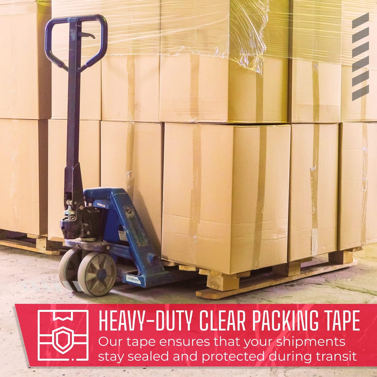 3" x 110 Yards Clear Packing Tape, 2.5 Mil Thick, Pack of 6 Rolls