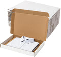Shipping Boxes 17x11x2" 20 Pack White Corrugated Cardboard Mailer