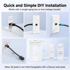 Cable Matters 2-Pack 1-Port 4K HDMI Wall Plate, White