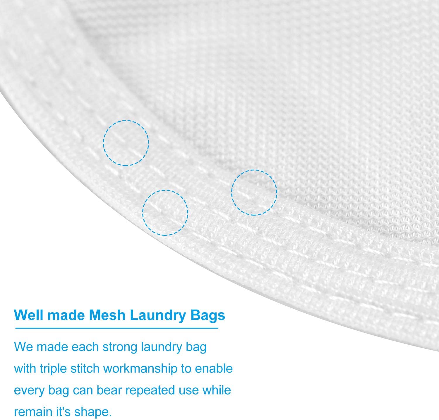 2 Pack Delicates Laundry Bags, Fine Mesh Wash Bag with Hanging Loop | Large for Lingerie, Shirts, Sweaters