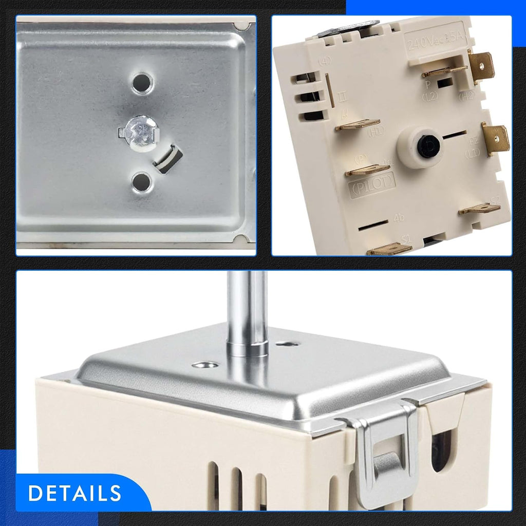New DG44 01006B Range Surface Element Control Switch Fit for Samsung Electric Range - Oven/Stove, Better Than OEM Quality, PER001-12 D Fits Model NE59J7750WS NE58K9850WS NE59M4310SS and More