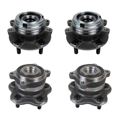 PAROD 4pcs 513258 512374 Front and Rear Wheel Hub Bearing Assembly Fit for 2006-2012 Toyota RAV4 3.5L V6; 4WD, 2013-2018 RAV4 AWD