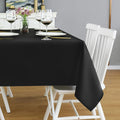 Black Rectangle Tablecloth, 60 x 84 Inch Waterproof Table Cloth