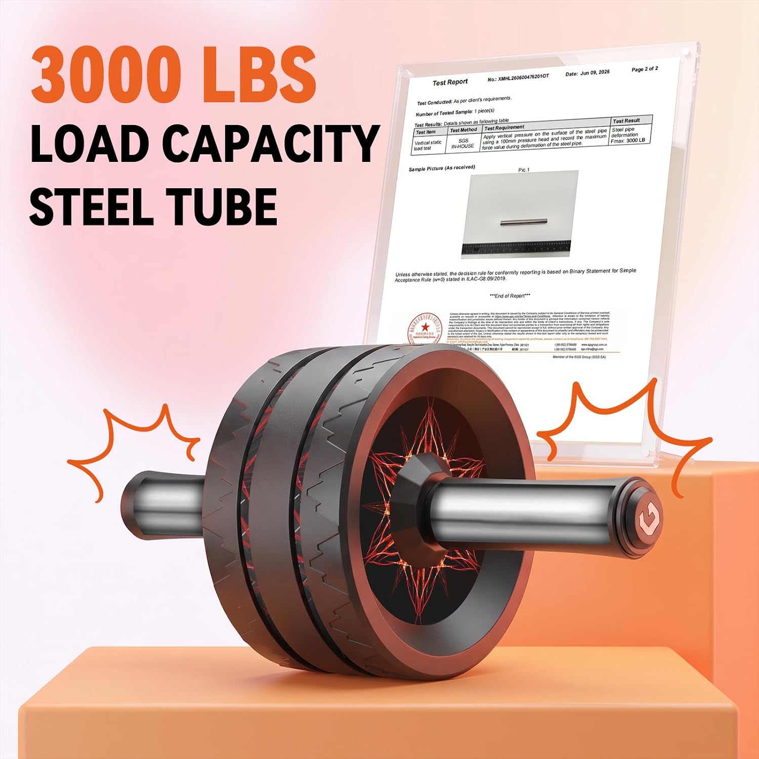 Ab Roller Wheel, Abs & Core Workout Equipment for Home Gym with Knee Pad Accessories, Abdominal Wheel for Full-body