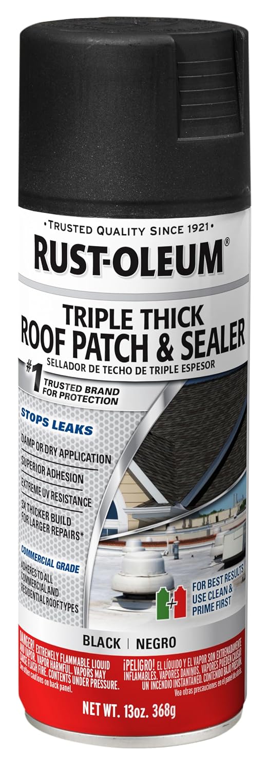 Triple Thick Roof Patch and Sealer Spray, 13 oz, Black