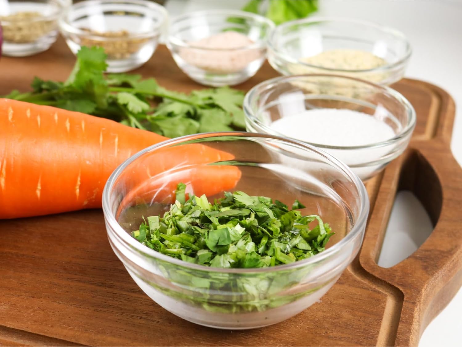 3 Sizes of Glass Prep Bowl Sets, Clear Small Pinch Bowls for Salt, Spices and Chopped Ingredients, 1.5oz/2.5oz/3.5oz