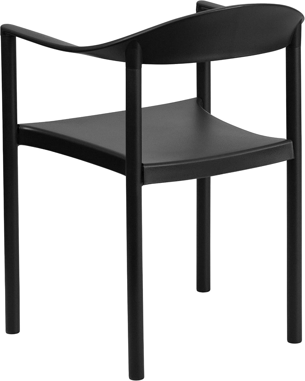 5 Pack HERCULES Series 1000 lb. Capacity Black Plastic Cafe Stack Chair