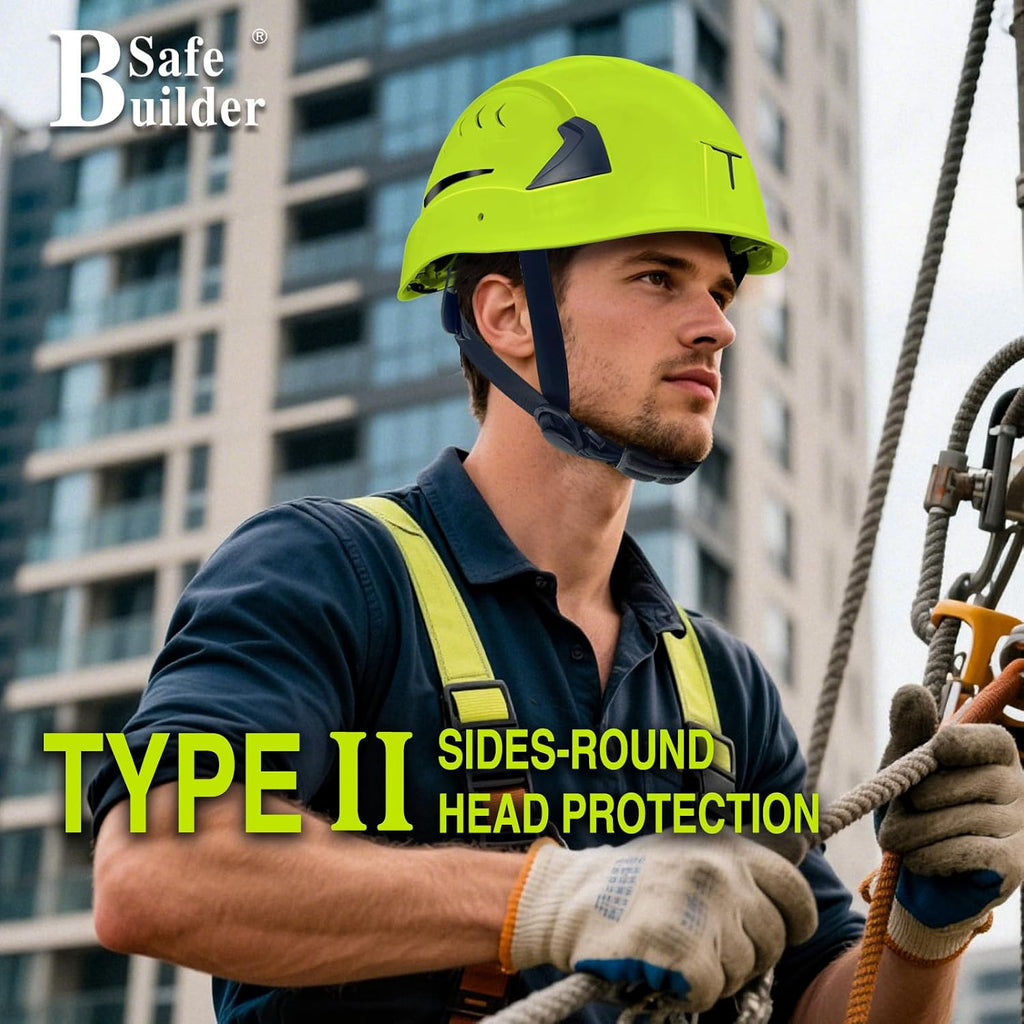 G2C Safety Helmet ANSI Type 2 Class C Hard Hats Vented EPS Liner Lightweight for Construction Work at Height Rescue