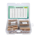 1000PCS Resistor Kit, 25 Values 1 Ohm-1M Ohm, 1/4W 5% Carbon Film