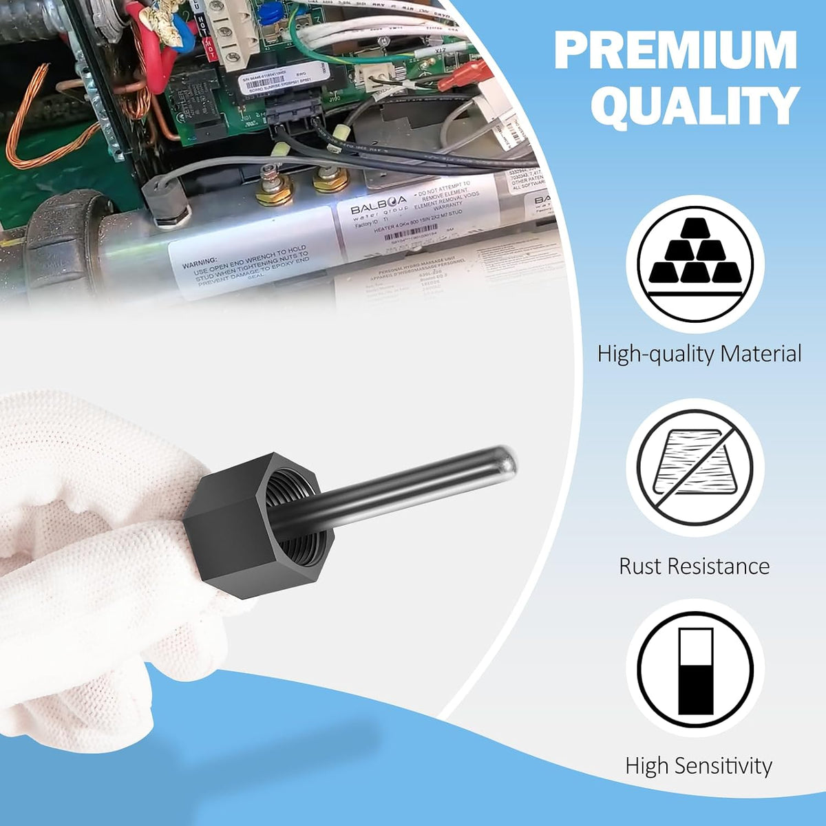 32016 Hot Tub Pool Heater Sensor for Balboa M7 Sensor Kit, Temp/High Limit