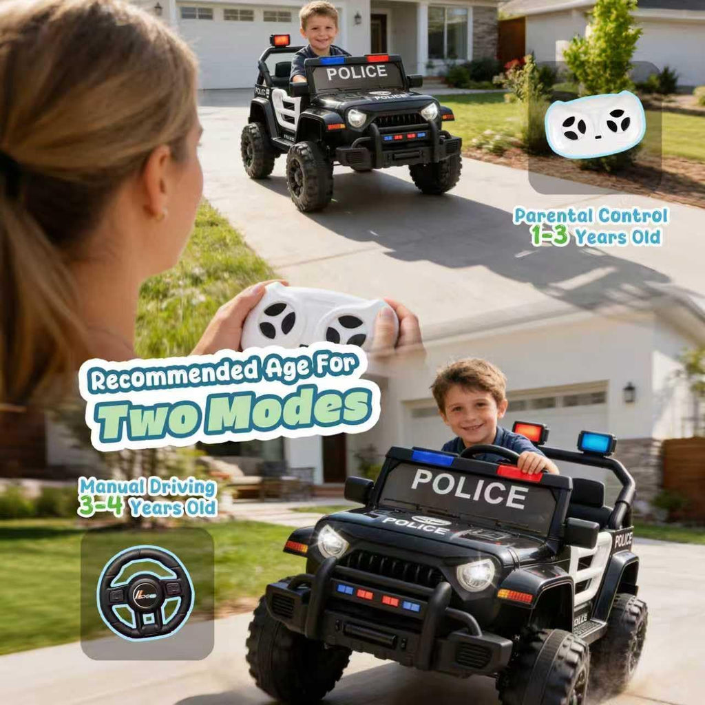 12V Ride on Toys for Toddlers, Kids' Electric Vehicles W/Parents Control, Ride on Truck Car with Music, Bluetooth