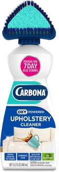 Oxy Powered Upholstery Cleaner with Brush & Sponge (13.5 Fl Oz), Stain Remover for Couches, Car Seats & Mattresses.