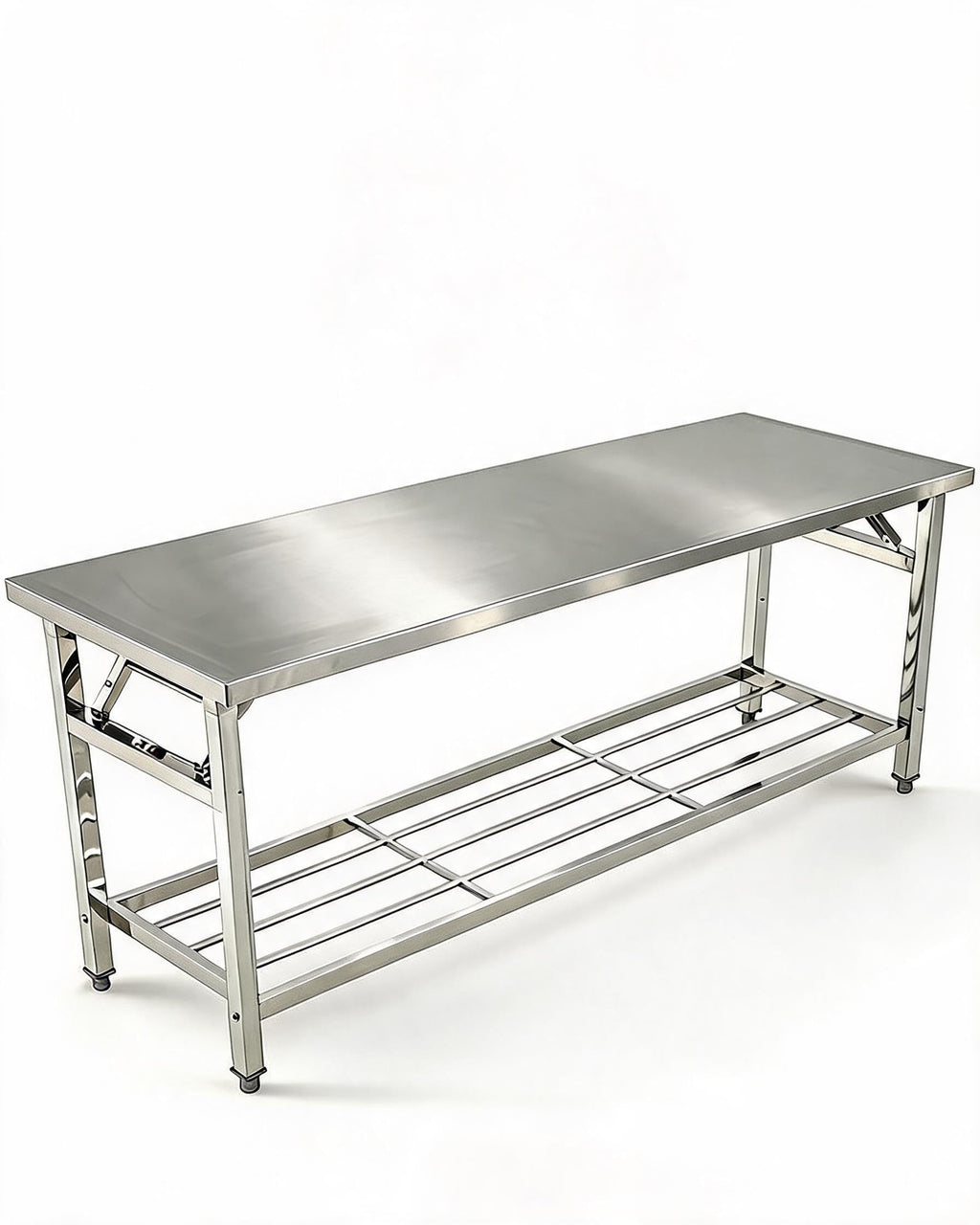 72 x 24" Stainless Steel Folding Prep Table,700 LBS Commercial Work Table