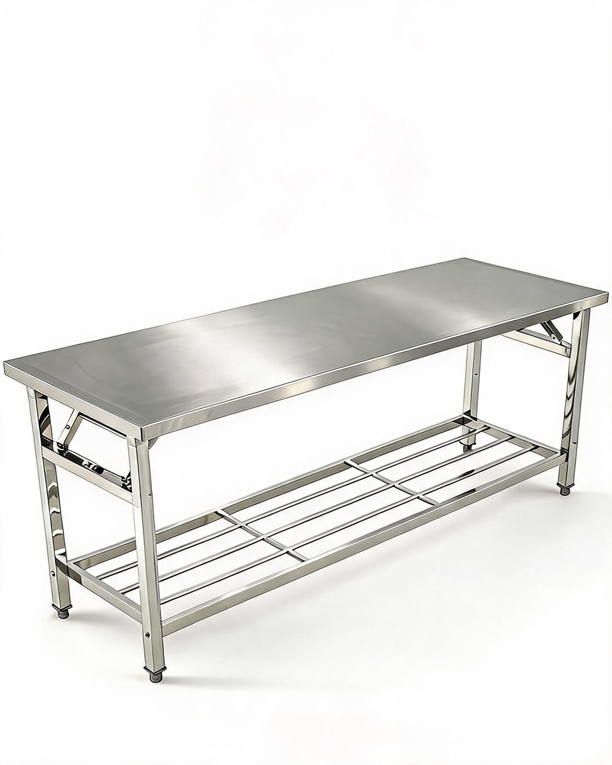 72 x 24" Stainless Steel Folding Prep Table,700 LBS Commercial Work Table