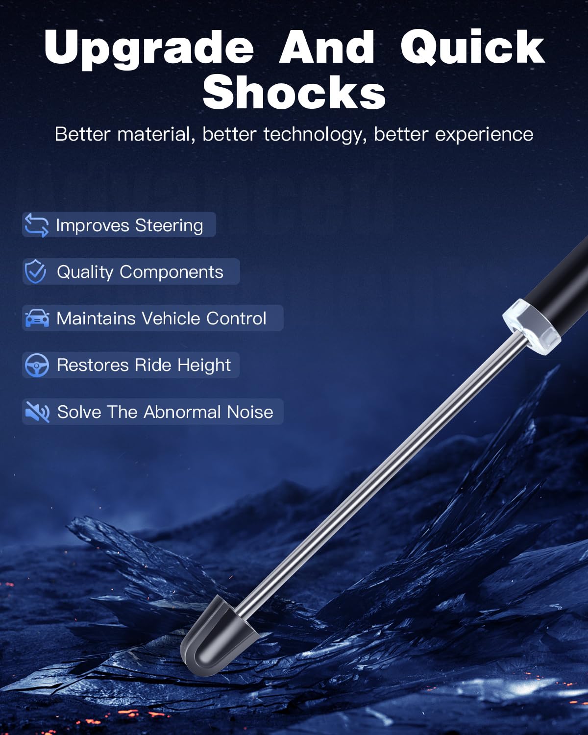 Rear Shocks Absorbers, ECCPP Gas Shocks for Chevy Sonic 2012-2013