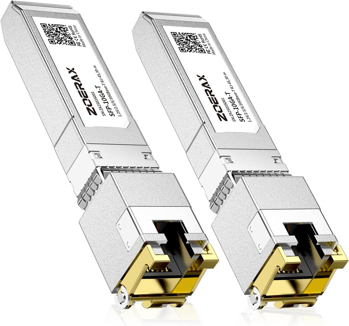 2-Pack SFP to RJ45 10Gb,10Gbase-T sfp to RJ45 Transceiver Module