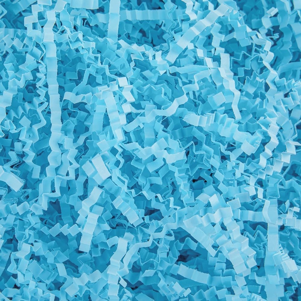 Crinkle Cut Paper Shred Filler Gift Cushion Streamer Blue